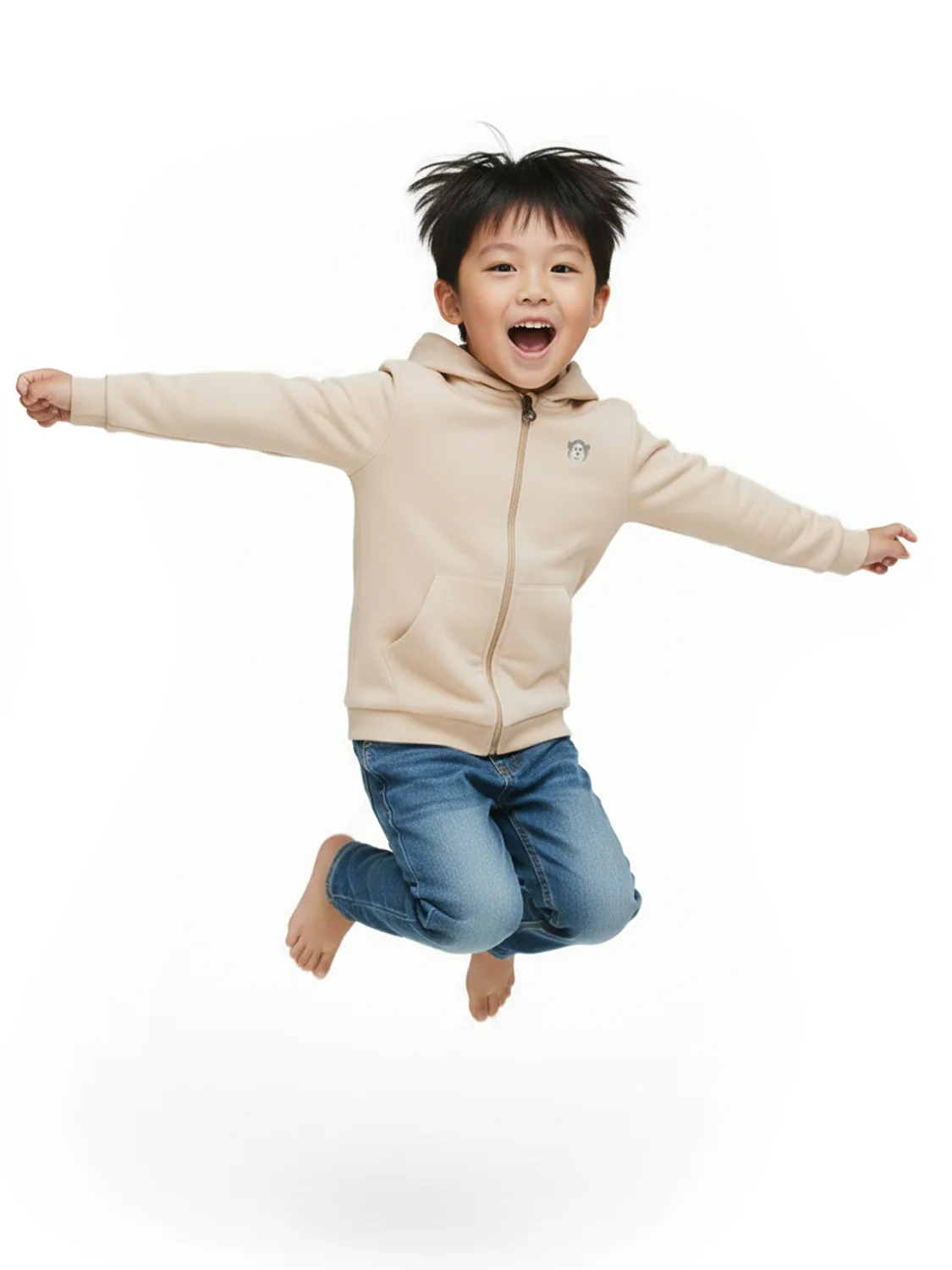 Sweatjacke Beige - Image 4