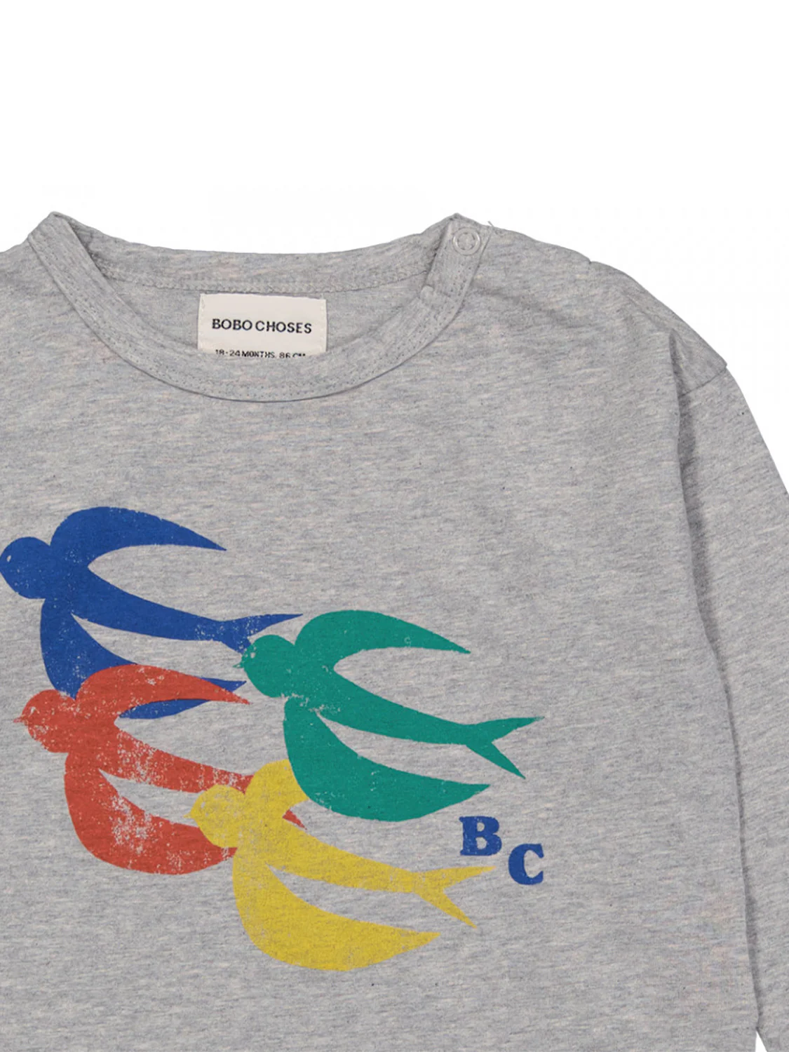 Longsleeve Flying Birds Grau - Image 5