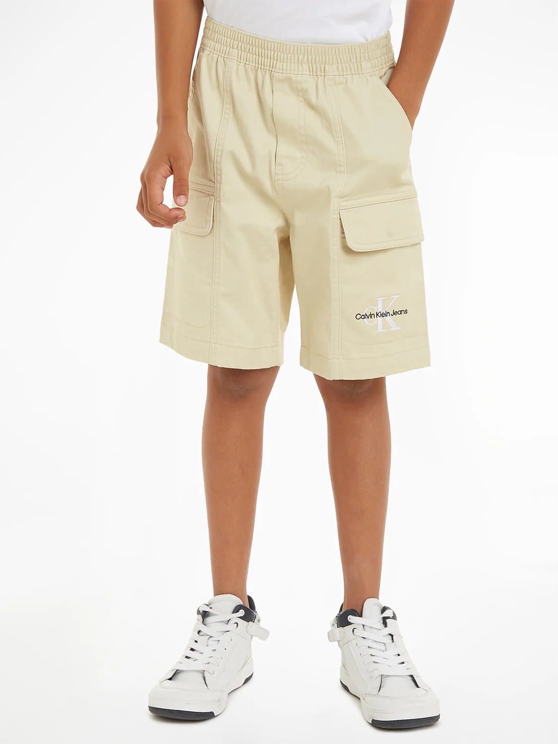 Shorts Sateen Cargo Beige - Image 2