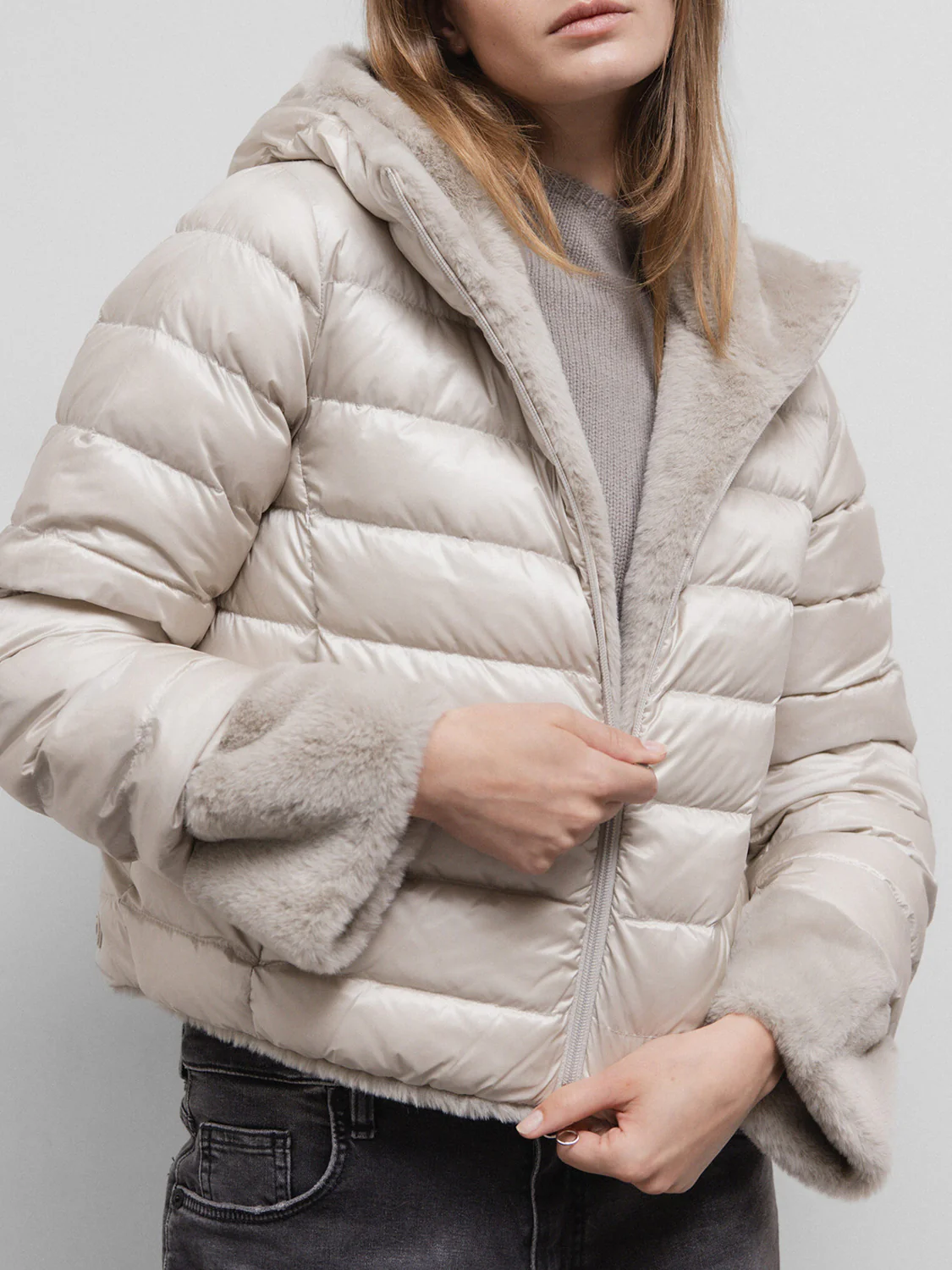 Daunenjacke Beige - Image 5