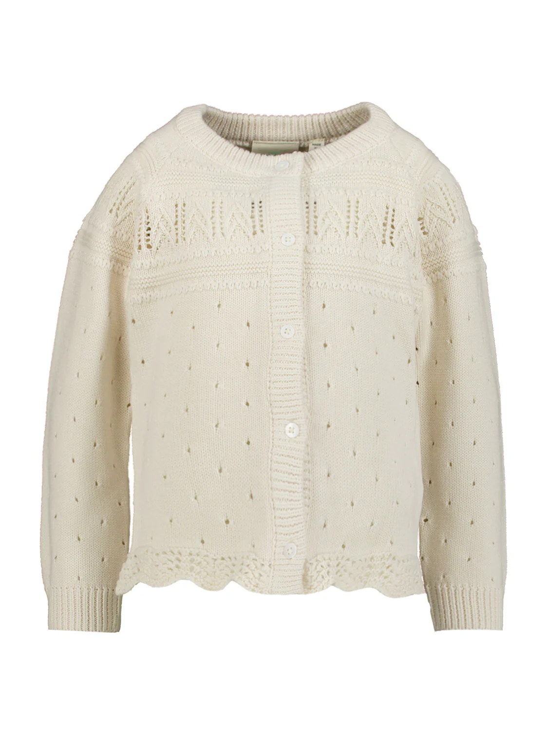 Strickjacke Cremeweiß