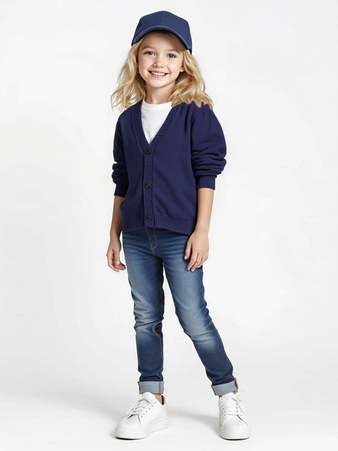 Strickjacke Marineblau - Image 3