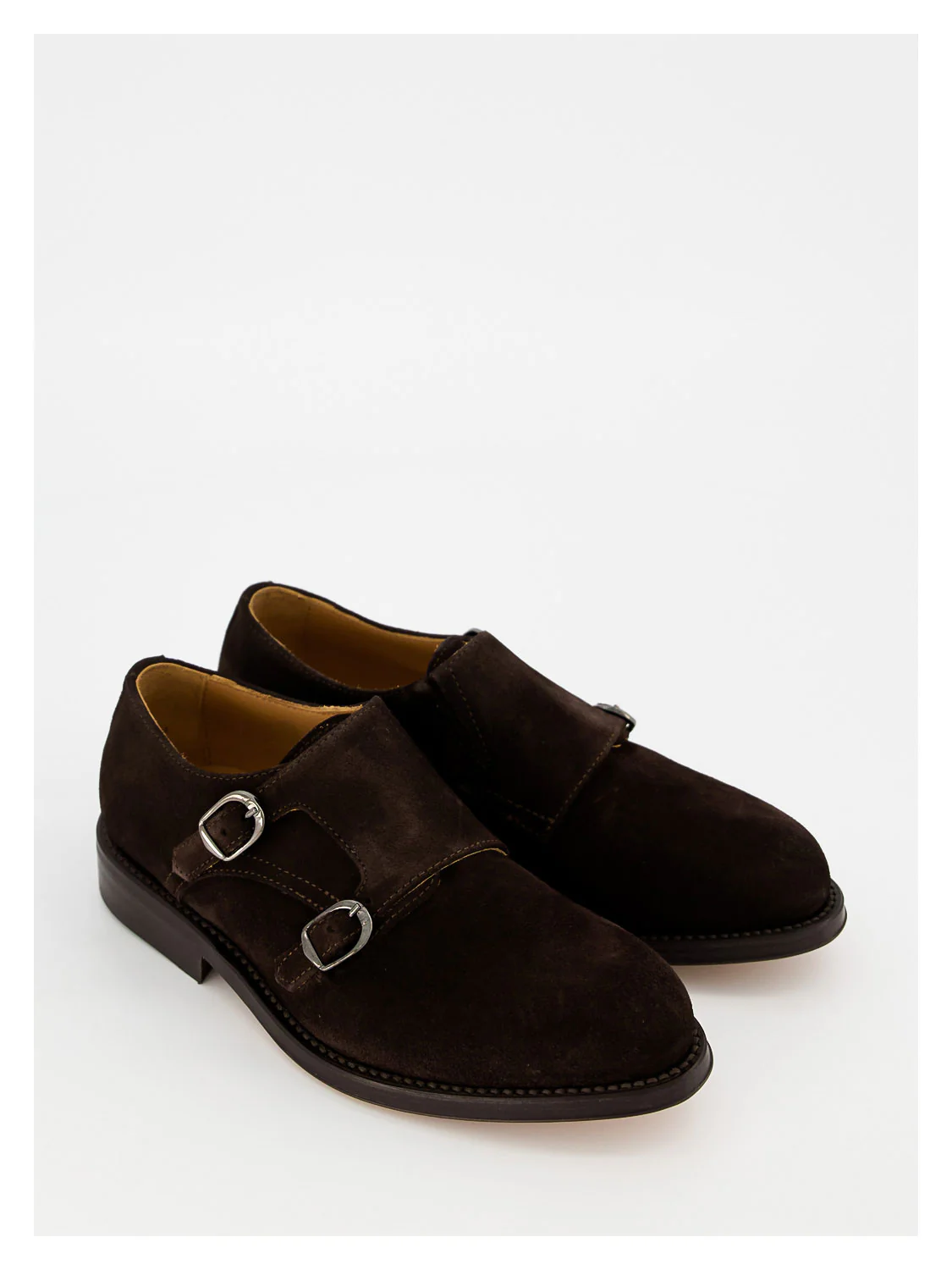 Derbyschuhe Cuoio Velour Braun - Image 8