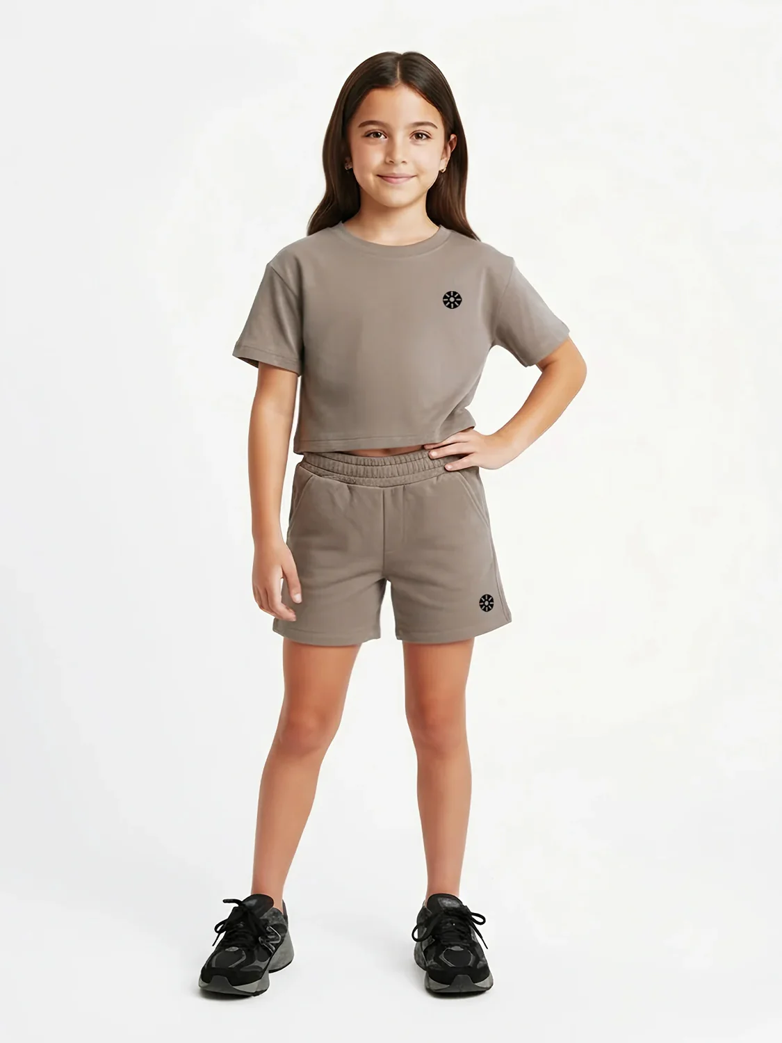 T-Shirt Cropped Length Beige - Image 2