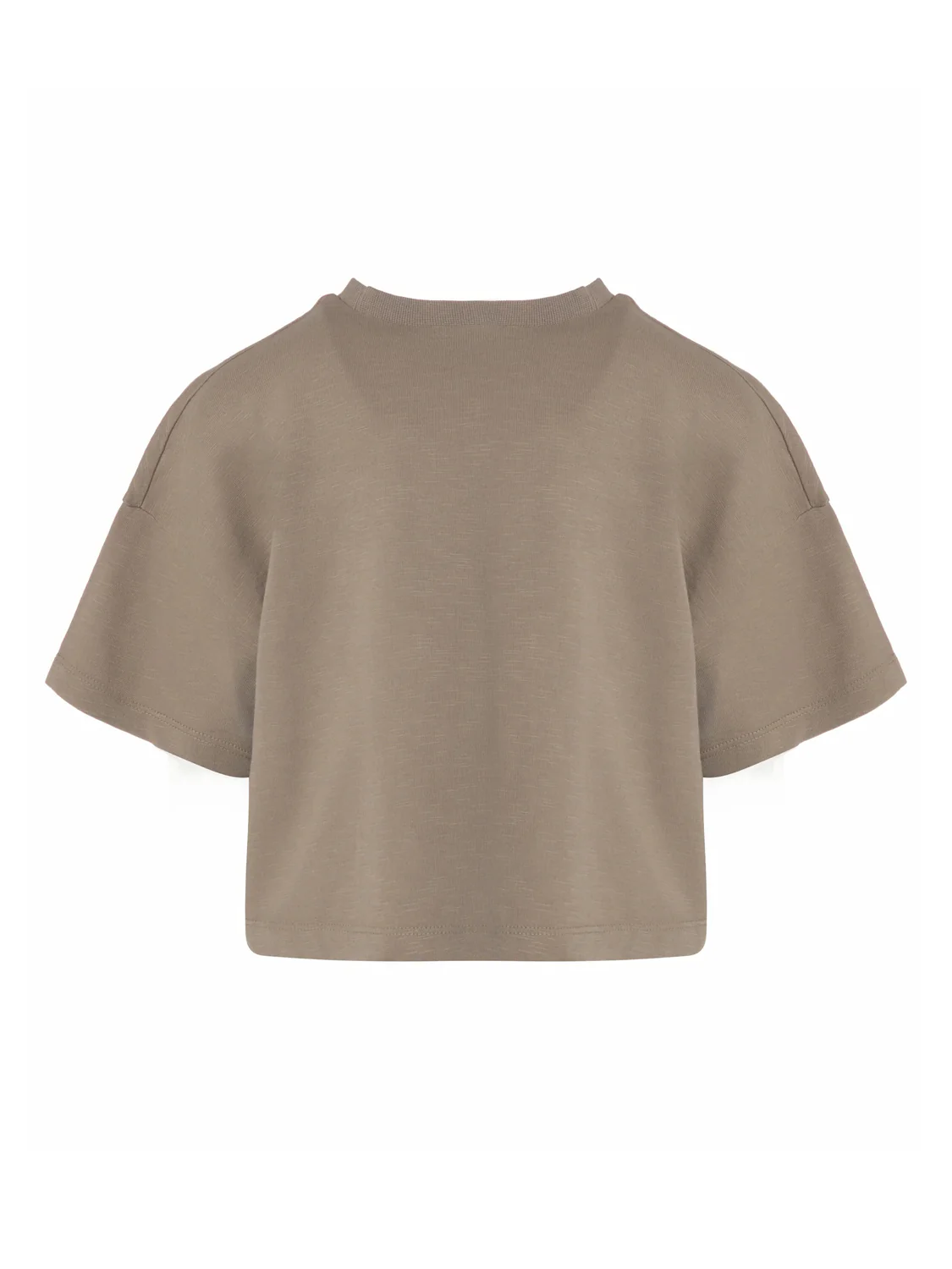 T-Shirt Cropped Length Beige - Image 4