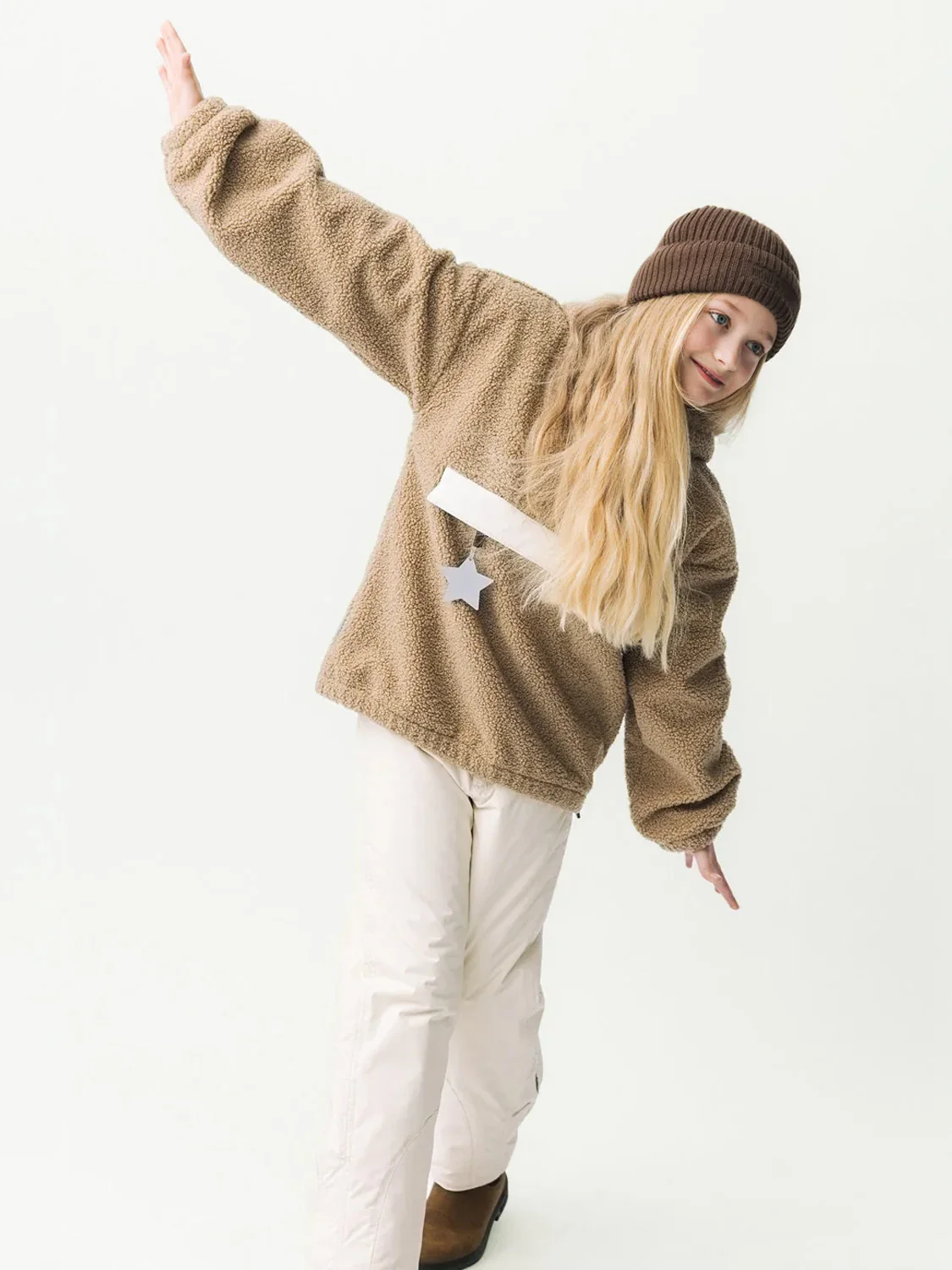 Fleece Pullover Beige - Image 2