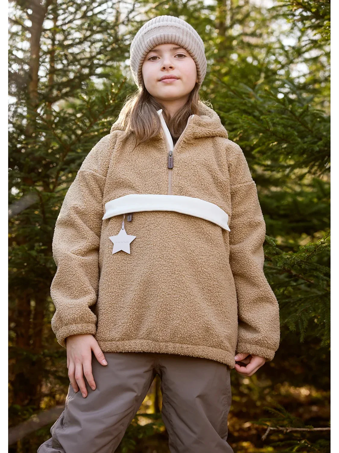Fleece Pullover Beige - Image 3