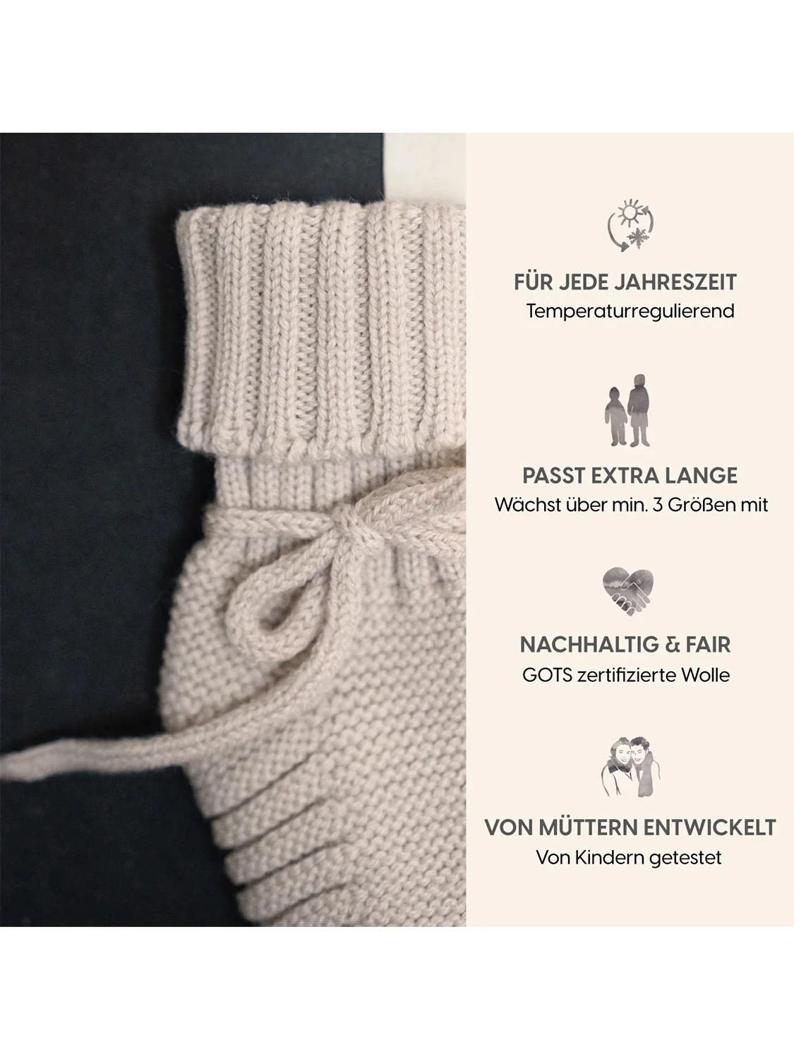 THE WOOLLY BABY BOOTIE - sand - Image 12