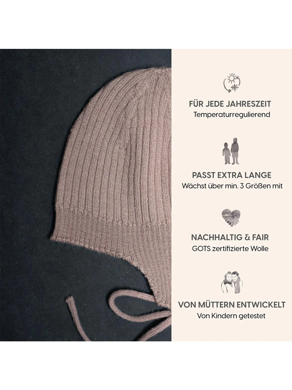 THE WOOLLY BABY HAT - cappuccino - Image 6