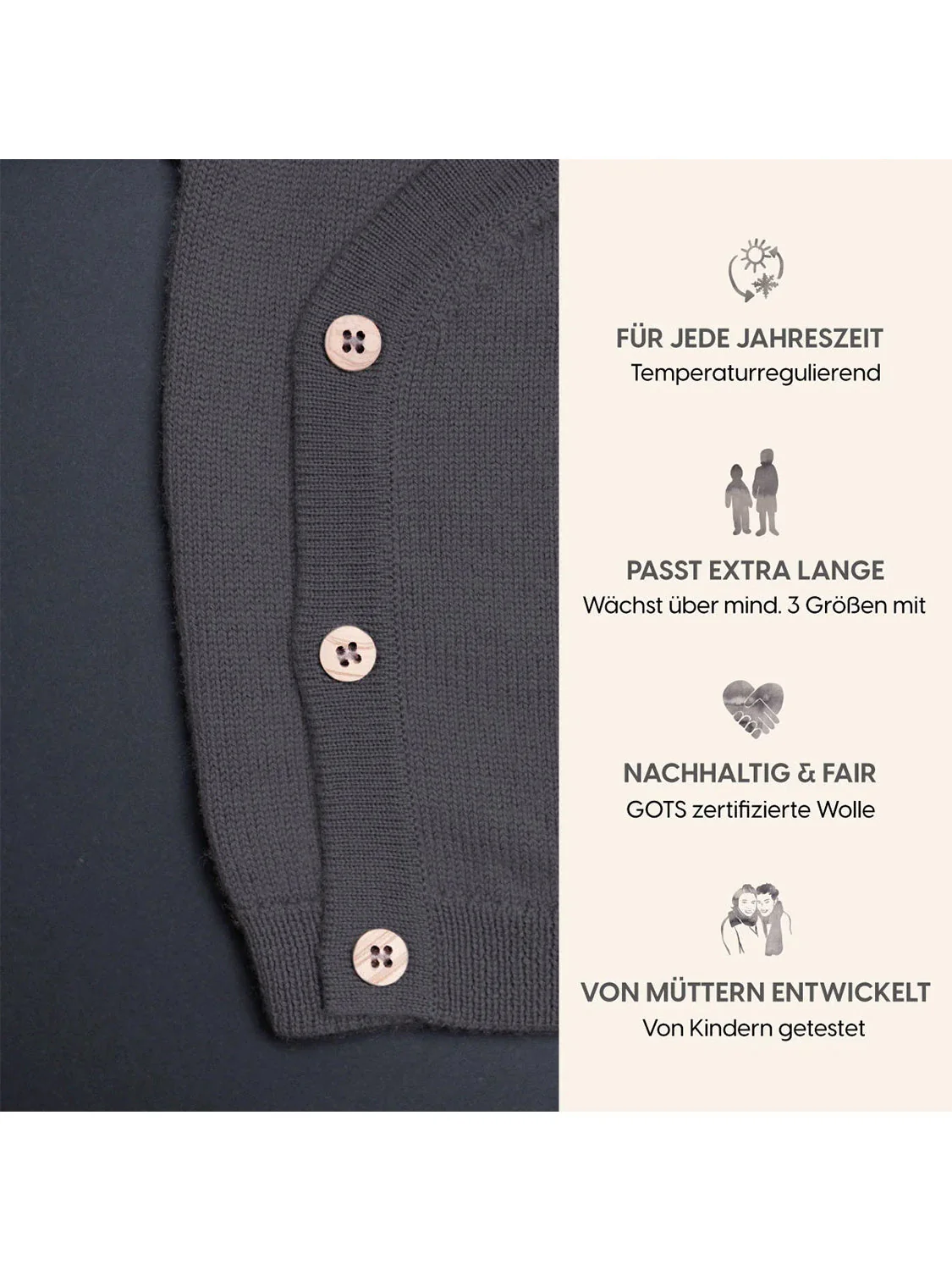 THE WOOLLY BABY JACKET - grey - Image 9