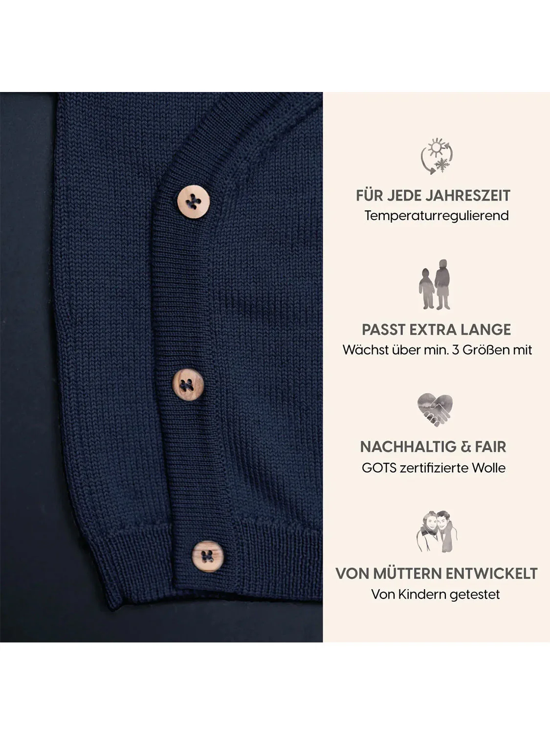 THE WOOLLY BABY JACKET - midnight blue - Image 9