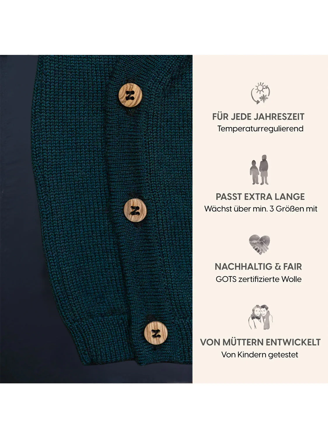 THE WOOLLY BABY JACKET - new petrol - Image 7