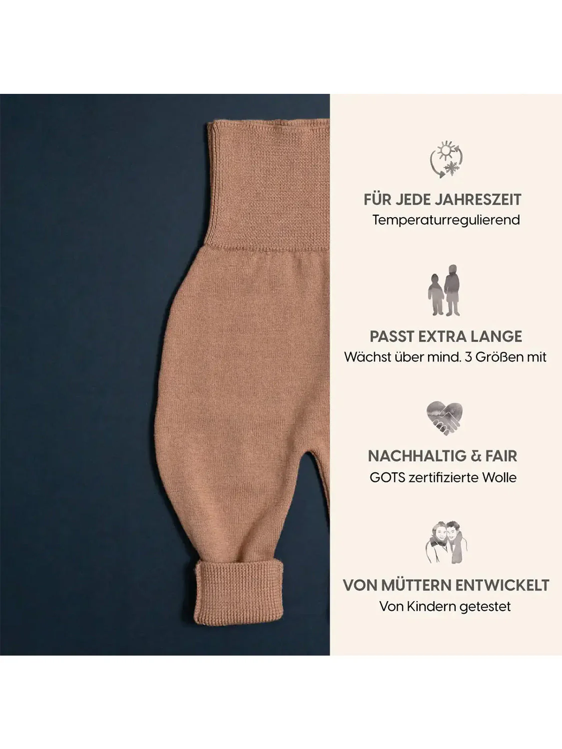 THE WOOLLY BABY PANTS - camel - Image 7