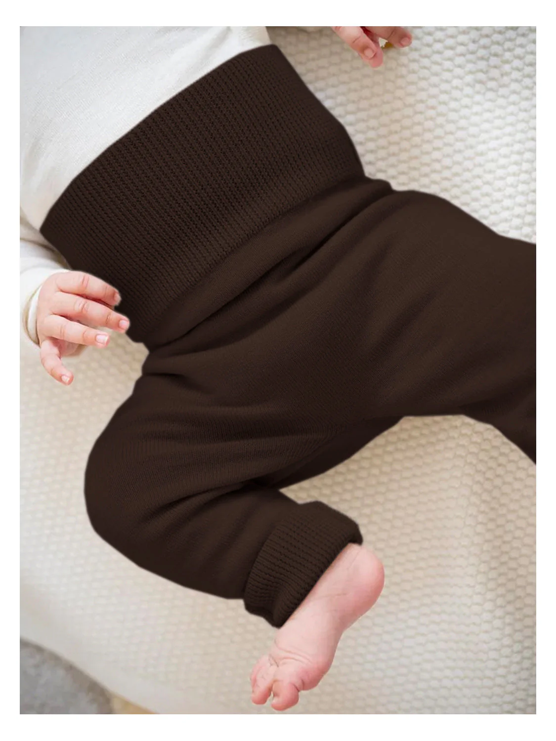 THE WOOLLY BABY PANTS - chocolate - Image 3