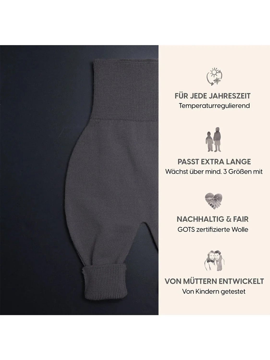 THE WOOLLY BABY PANTS - grey - Image 8