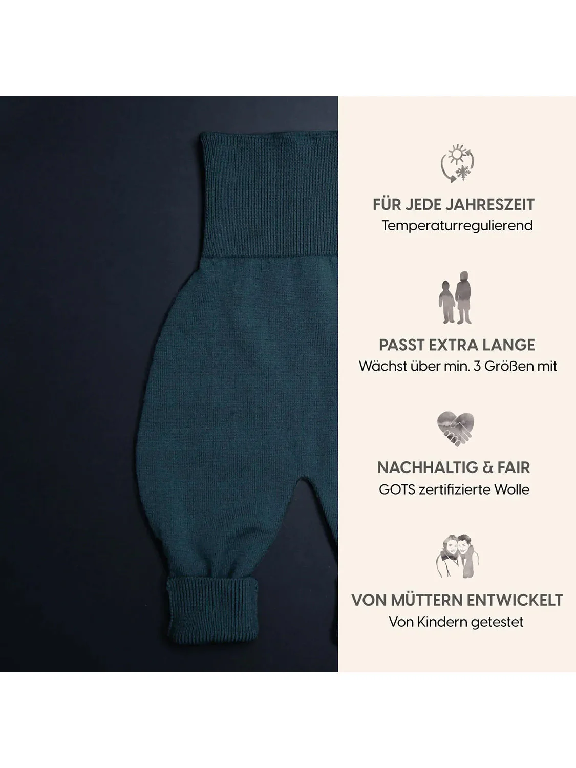 THE WOOLLY BABY PANTS - new petrol - Image 8