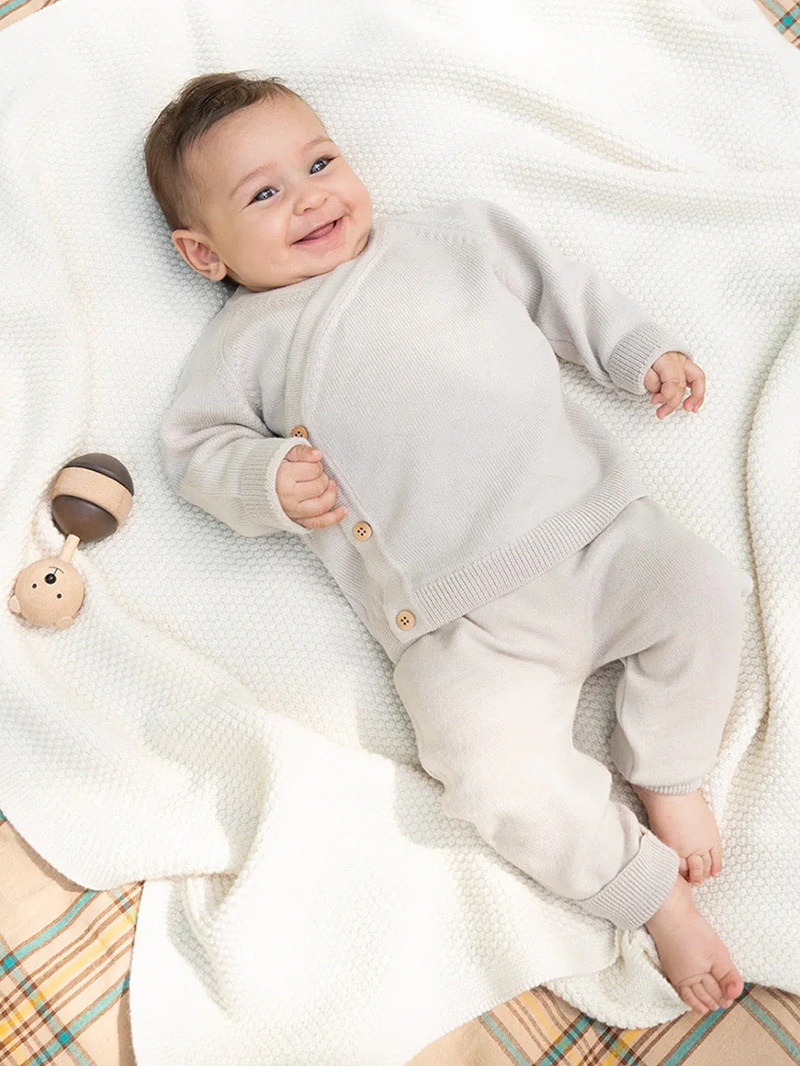 THE WOOLLY BABY PANTS - sand - Image 5