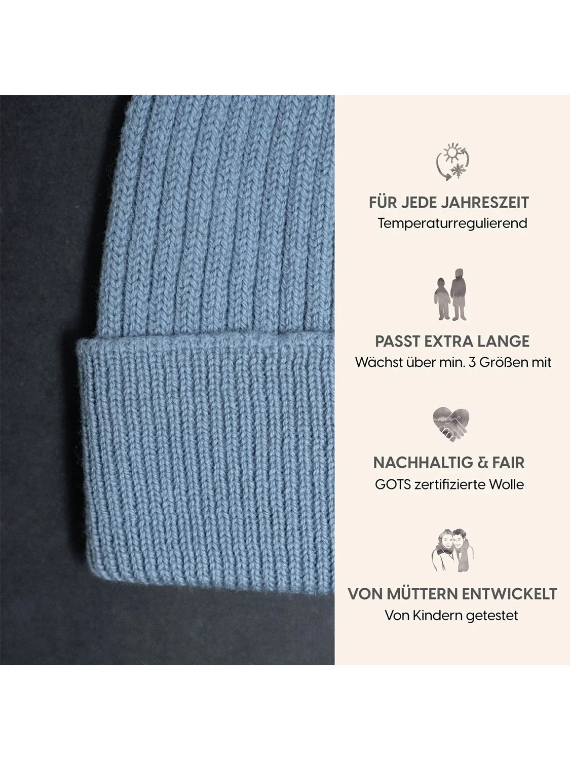 THE WOOLLY BEANIE - blue - Image 5