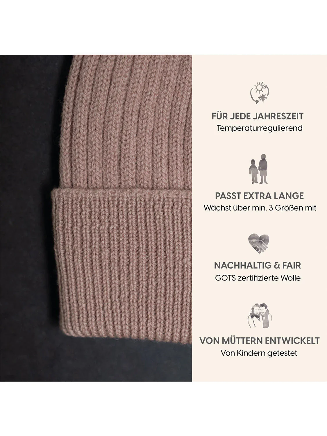 THE WOOLLY BEANIE - cappuccino - Image 6