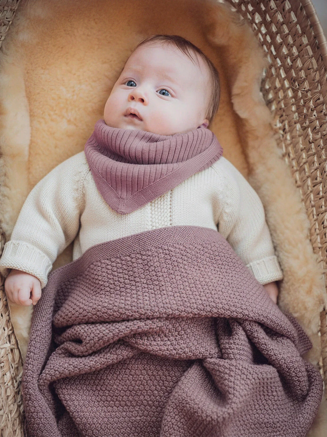 THE WOOLLY BLANKET - mauve - Image 2