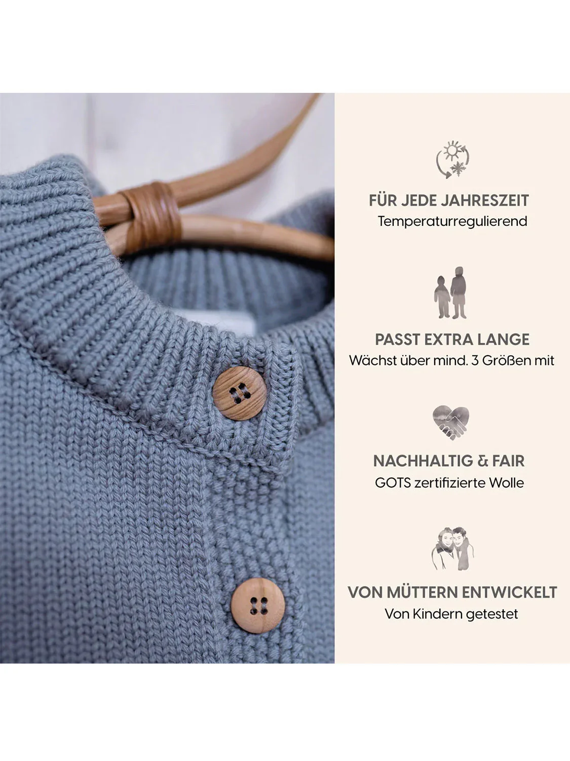 THE WOOLLY CARDIGAN - blue - Image 6