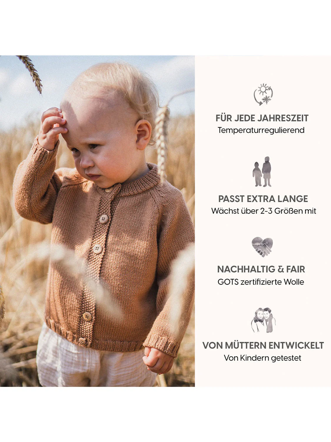 THE WOOLLY CARDIGAN - camel - Image 7