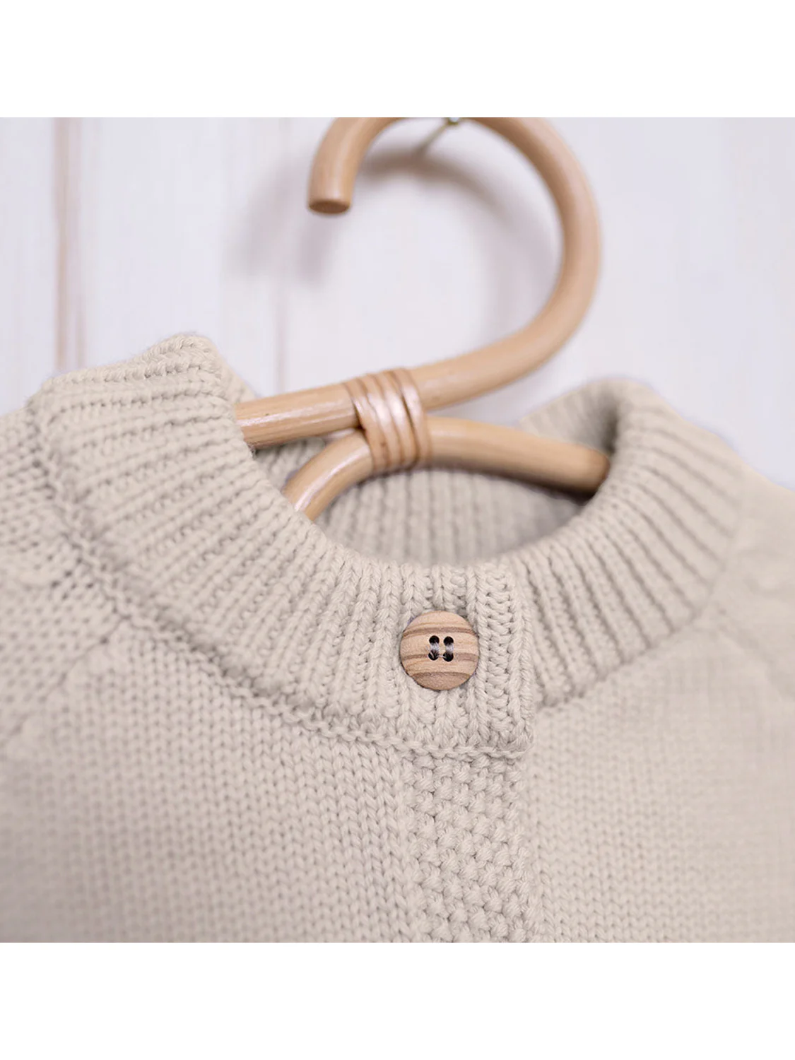 THE WOOLLY CARDIGAN - sand - Image 5