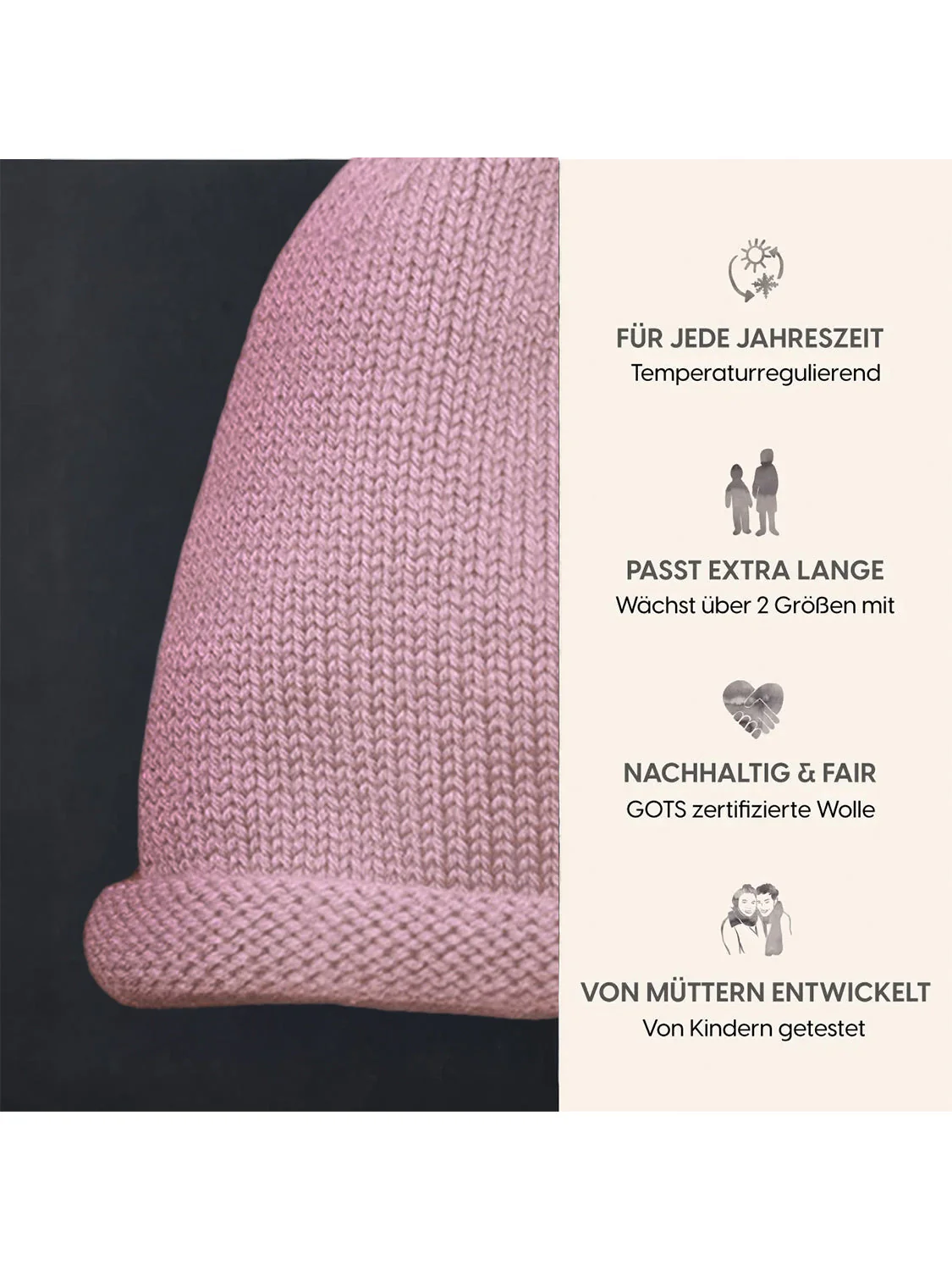 THE WOOLLY HAT - rose - Image 6
