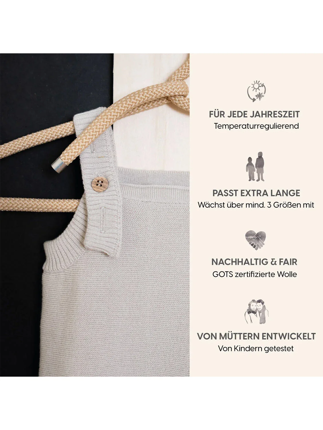 THE WOOLLY ROMPER - sand - Image 10