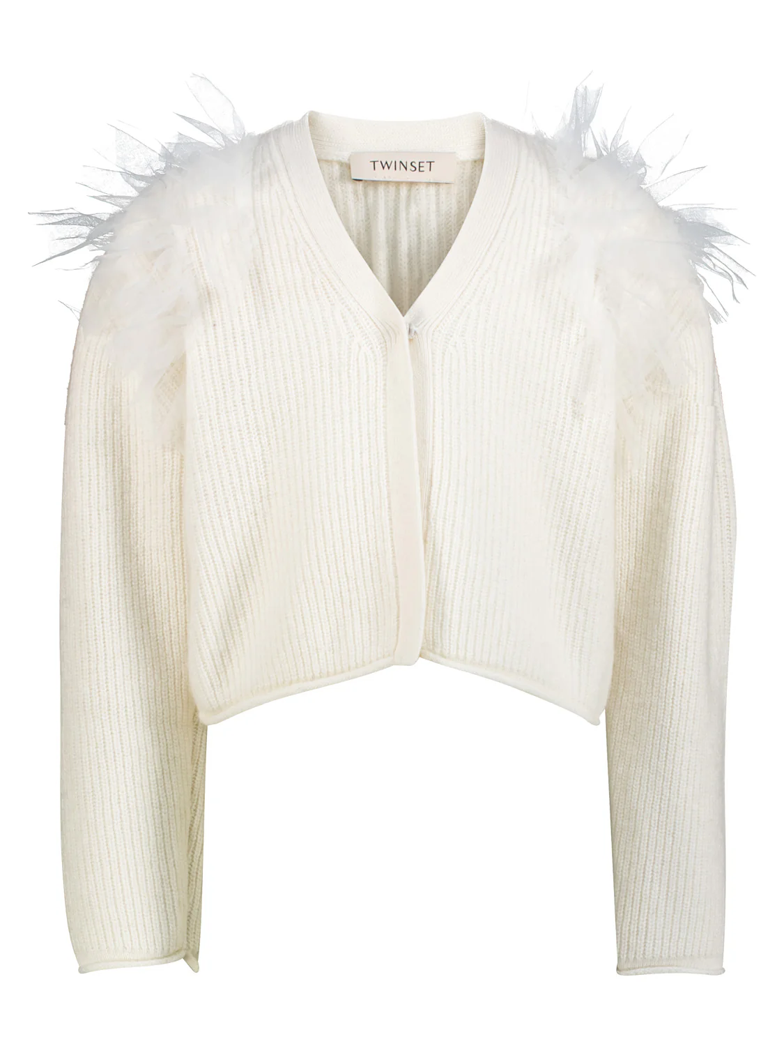 Strickjacke Cremeweiß