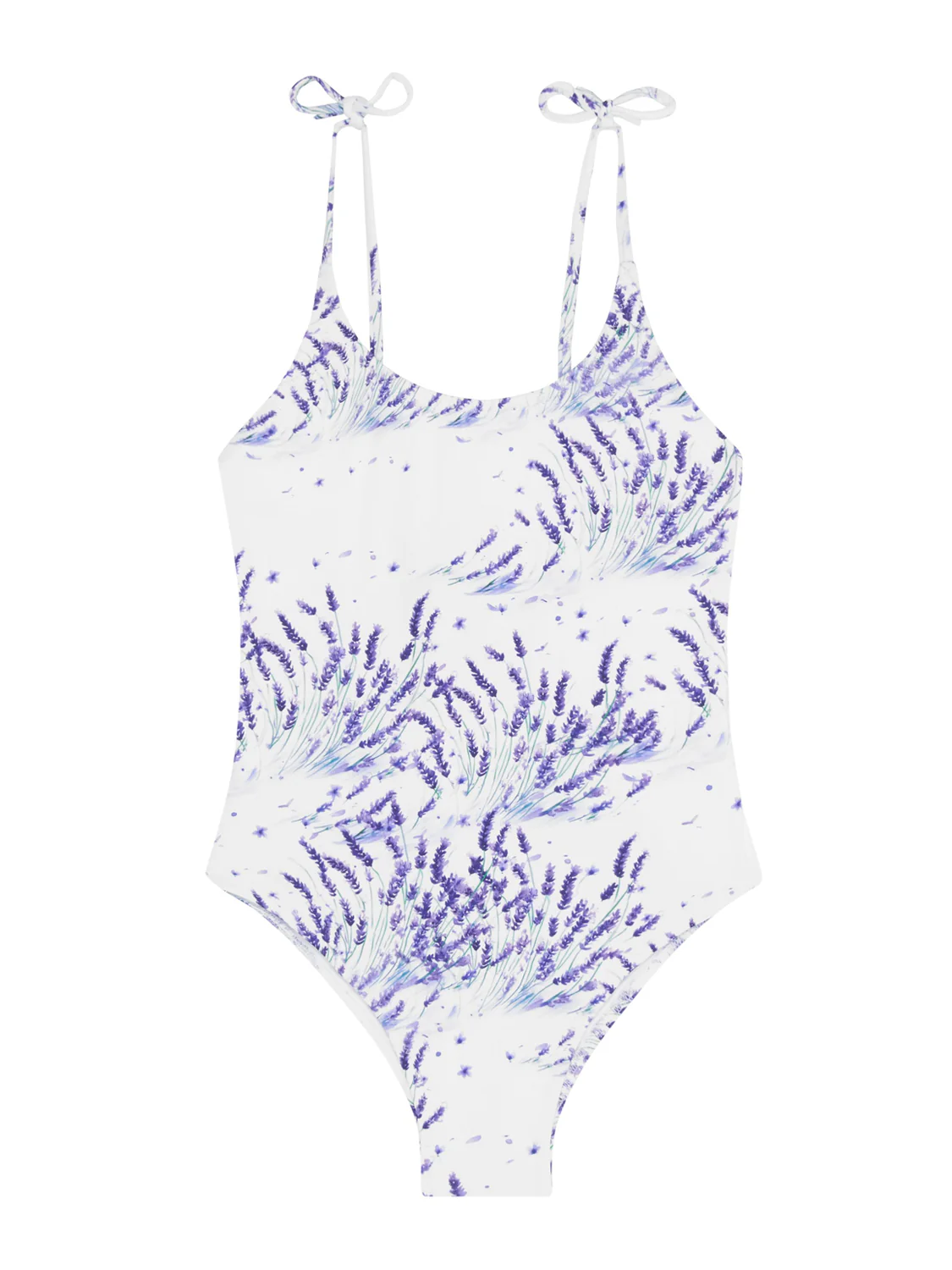 Badeanzug Lavender Weiß