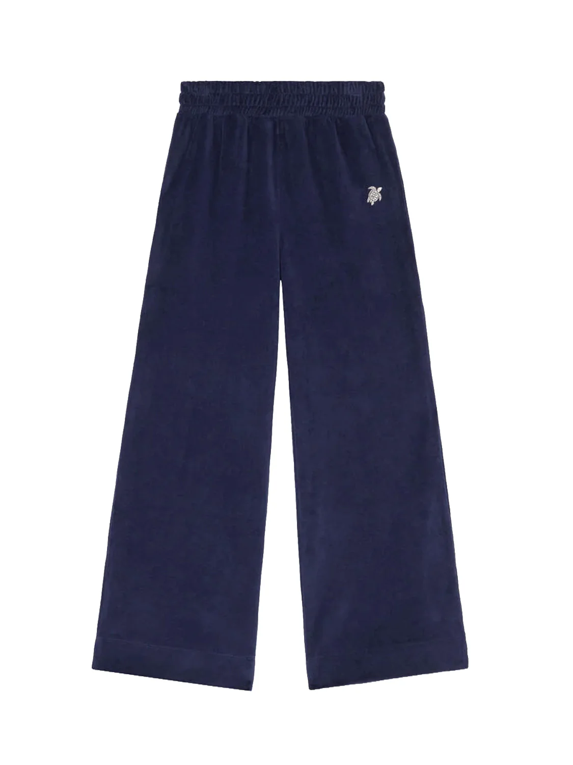 Jogginghose Embroidered Turtle Velvet Marineblau