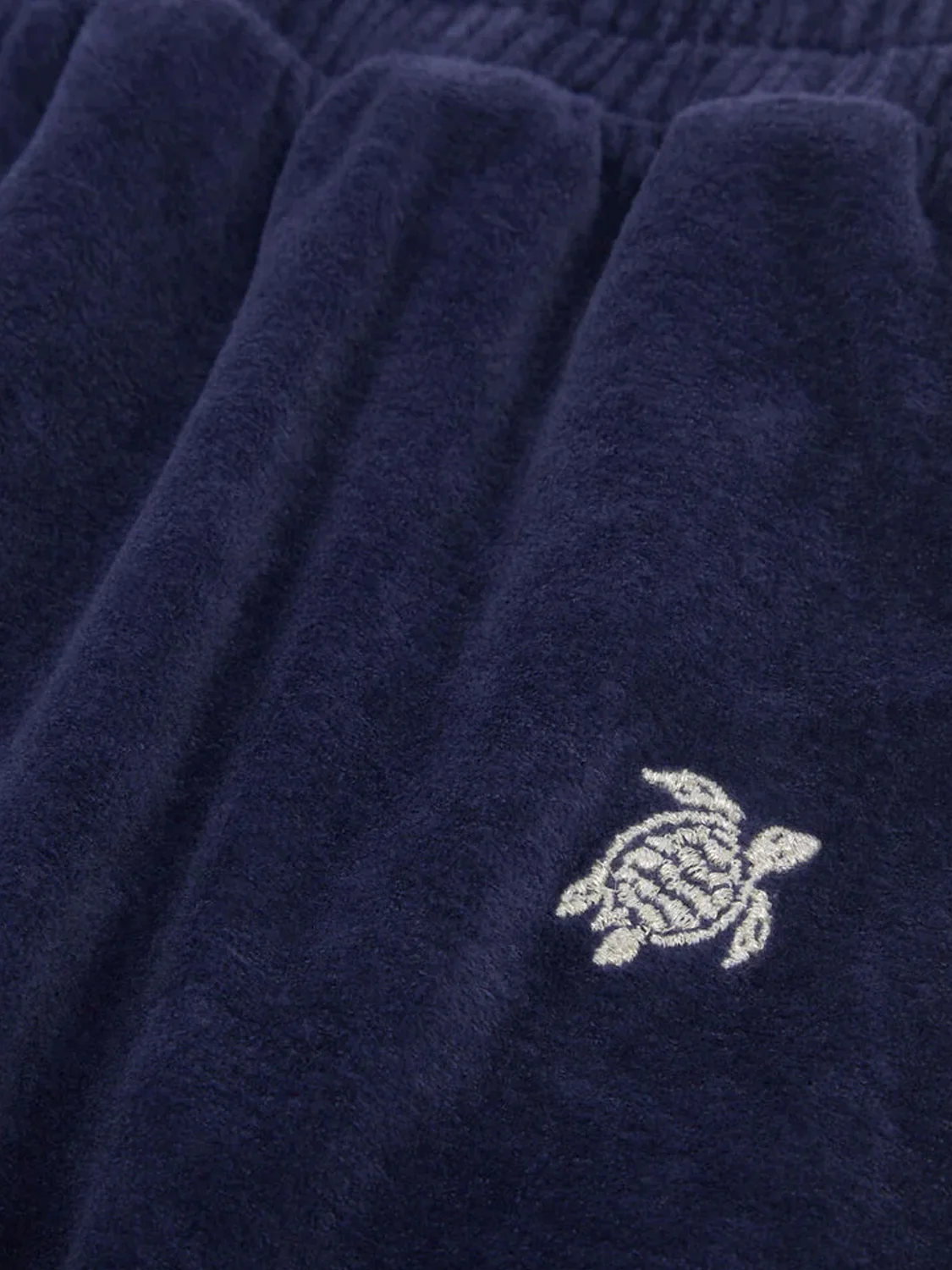 Jogginghose Embroidered Turtle Velvet Marineblau - Image 3