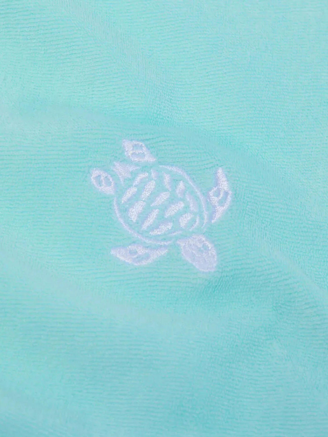 T-Shirt Turtle Embroidered Terry Türkis - Image 3